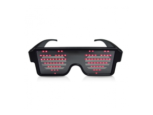 iDance Party naočale, 8 LED načina uzorka, crvena