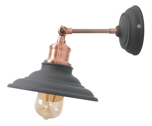 Zidna svjetiljka Loret, E27, IP20, crna