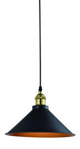 Viseća svjetiljka Mani, E27, IP20, crno/zlatna