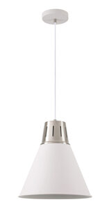 Viseća svjetiljka Gianni, E27, IP20, bijelo/inox