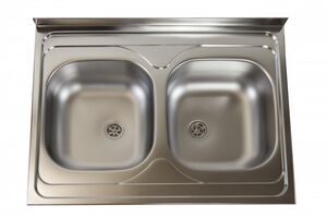 SINK SOLUTION nasadni sudoper CLASIC 80 x 60 cm, 2x, inox