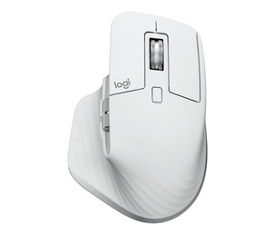 Logitech MX Master 3S, laserski miš, bežični, Bluetooth, Unifying receiver USB, Pale Gray (910-006560)