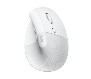 Logitech Lift za Mac, ergonomski, bežični miš, bijeli, USB (910-006477)