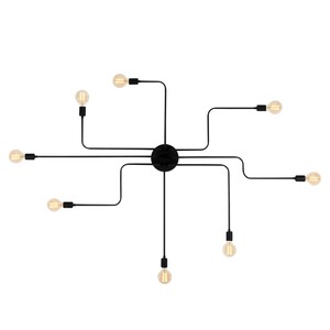 Stropna svjetiljka TRUVA, 8 x E27, crna