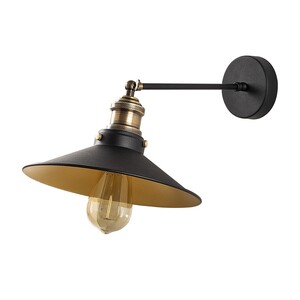 Zidna svjetiljka SAGLAM, E27, crno/zlatna