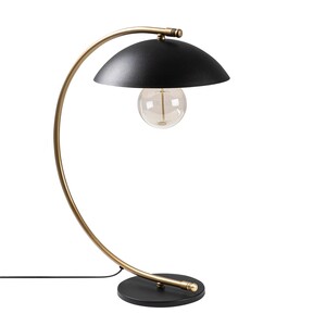 Stolna svjetiljka SWAN, E27, crno/zlatna