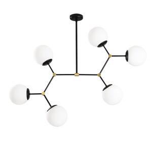 Visilica DAMAR L, 6 x E27, crno/bijela