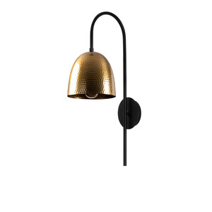 Zidna svjetiljka CAP, E27, vintage crna