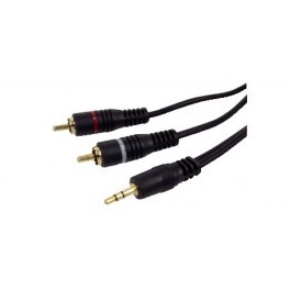 GBC stereo audio kabel 3.5mm m - 2 X RCA m, 3.0m
