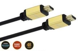 GBC HDMI ultra high speed premium kabel, 2.2 standard, AWG30, 8k 48Gbps, 3.0m