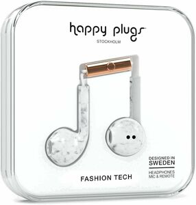 Happy Plugs Earbud Plus slušalice, bijelo mramorne
