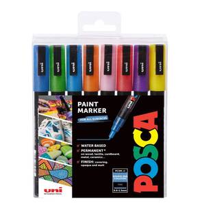 Uni pak marker Posca pc-3m, šljokaste boje 8/1