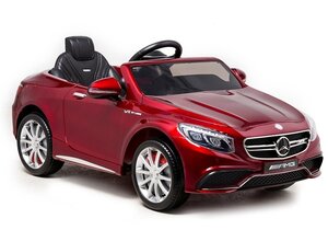 Licencirani auto na akumulator Mercedes S63 AMG, crveni lakirani