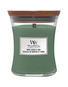 WoodWick mirisna svijeća, Medium, Mint Leaves & Oak