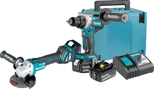 Makita akumulatorski set DLX2431TJ (DDF486 + DGA513 + BL1850Bx3 + DC18RC) + Makpac kofer