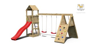 Fungoo drveno dječje igralište  - set FLEPPI (impregnacija KDI)