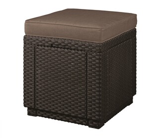 KETER Cube sa jastukom i kutija za odlaganje, smeđa
