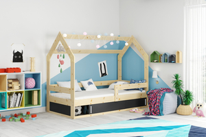 Drveni dječji krevet House s kliznom ladicom, 160 x 80 cm, bukva