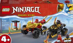 LEGO Ninjago Dvoboj Kaija u autu i Rasa na motociklu 71789
