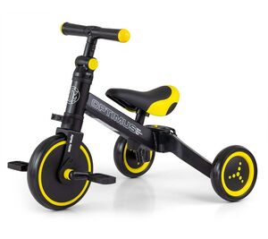 Milly Mally tricikl 3u1 Optimus, crno/žuti