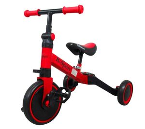 Dječji 3u1 tricikl P8, crveno/crni