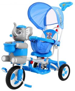 Dječji tricikl 2u1 slon, plavi