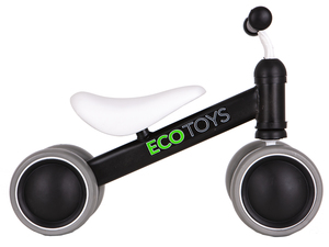 EcoToys dječji mini bicikl guralica, crni