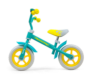 Milly Mally dječji bicikl bez pedala Dragon, tirkizno-žuti