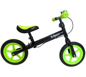 Bicikl bez pedala R4, crno, zeleni