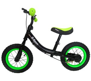 Bicikl bez pedala R3, crno-zeleni