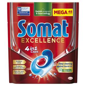 Somat Excellence  4in1 Caps tablete za strojno pranje posuđa, 48 kom