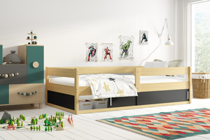 Drveni dječji krevet Hugo s kliznom ladicom 160x80 cm, bukva