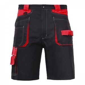 LAHTI kratke hlače, crno-crvene, 100% pamuk, 245g, 2XL L4070405
