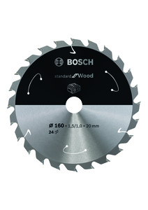 BOSCH Listovi kružne pile Standard for Wood za akumulatorske ručne pile