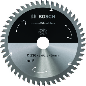 BOSCH Listovi kružne pile Standard for Aluminium za akumulatorske ručne pile