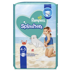 Pampers Splashers kupaće pelene-gaćice, vel. 4-5 (9-15 kg), 11 kom