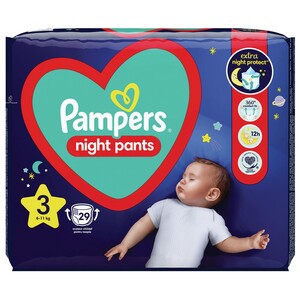 Pampers Night Pants pelene-gaćice, vel. 3 (6-11 kg), 29 kom