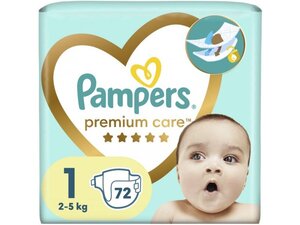Pampers Premium Care pelene, vel. 1 (2-5 kg), 72 kom