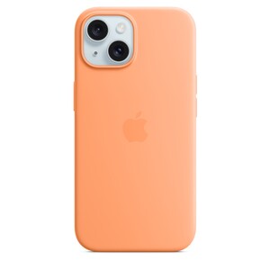 Apple iPhone 15 Silicone Case s MagSafe, Orange Sorbet