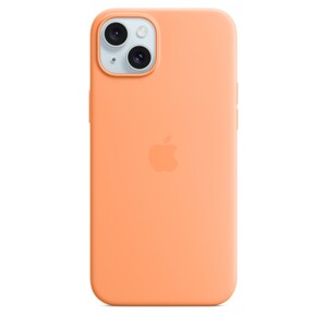 Apple iPhone 15 Plus Silicone Case s MagSafe, Orange Sorbet