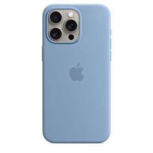 Apple iPhone 15 Pro Max Silicone Case s MagSafe, Winter Blue