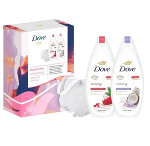 Dove gift set Radiantly Refreshing (2xgel za tuširanje 250 ml + mlijeko za tijelo + labelo)