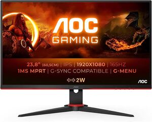 AOC monitor 24G2SPAE, IPS, FHD, 165Hz, 1ms, 2x HDMI, 1x DP, 1x VGA