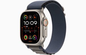 Apple Watch Ultra 2 GPS+ Cellular, 49mm Titanium Case with Blue Alpine Loop - Small