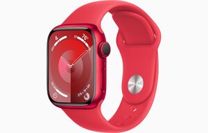 Apple Watch Series 9 GPS 41mm Red Aluminium Case with Red Sport Band - M/L