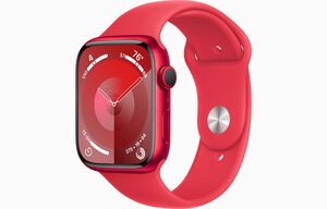 Apple Watch Series 9 GPS 45mm Red Aluminium Case with Red Sport Band - S/M