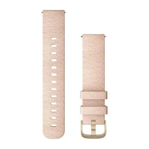 Garmin zamjenski remen za brzo skidanje, 20mm, ružičasta narukvica od pletenog najlona sa svijetlozlatnim metalnim dijelovima