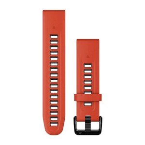 Garmin zamjenski remen za Quickfit, 20mm, silikonska narukvica plameno crvene/tamnosive boje