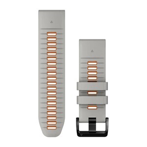 Garmin zamjenski remen za Quickfit, 26mm, silikonska narukvica maglovito sive/jarko narančaste boje