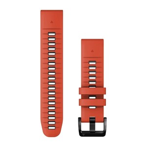 Garmin zamjenski remen za Quickfit, 22mm, silikonska narukvica plameno crvene/tamnosive boje